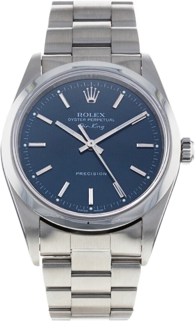 rolex air king 14000m blue dial