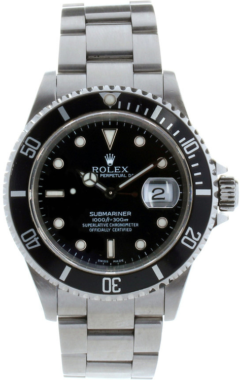 16610 Rolex Submariner Date Black/Steel 