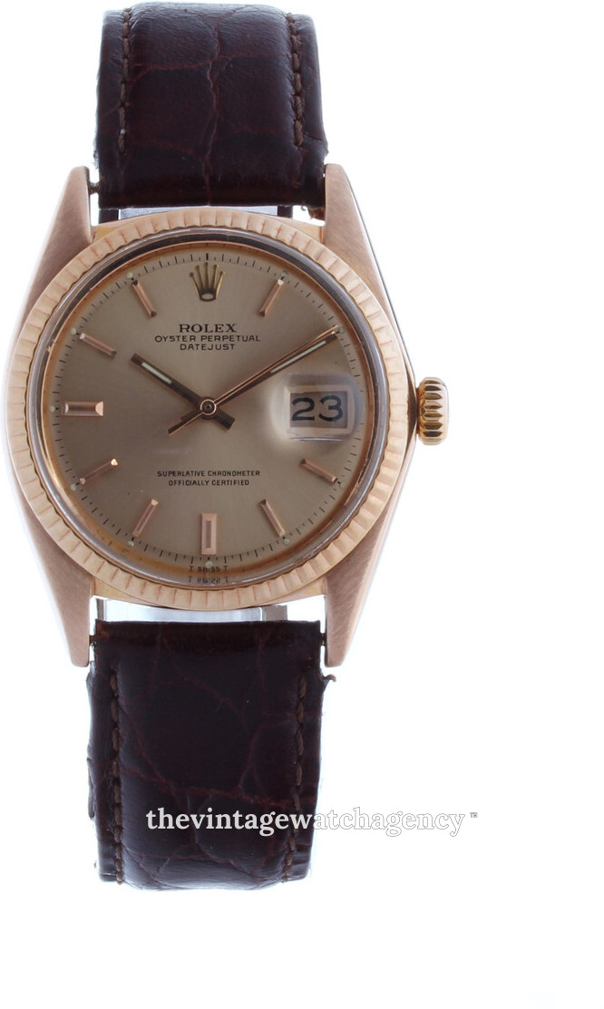 1610 Rolex Datejust Rose gold Leather 34 mm USED Price 6.240