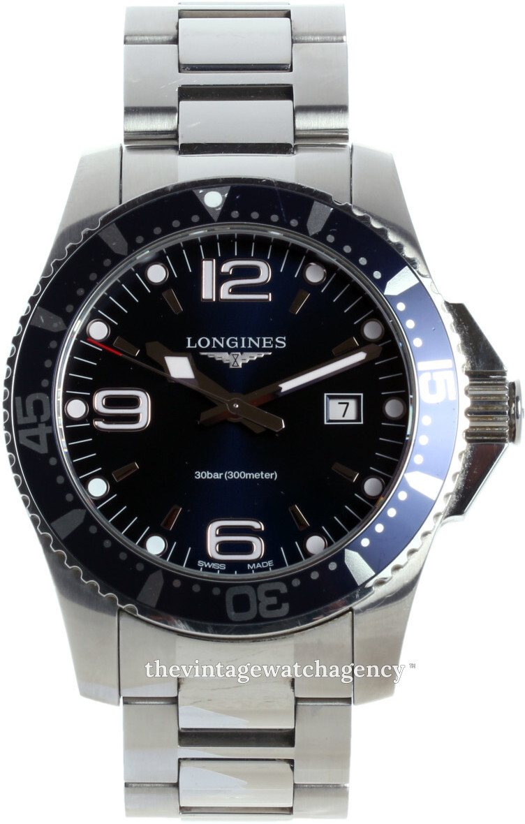 L3.840.4.96.6 Longines Hydroconquest Blue Steel 44 mm USED 750